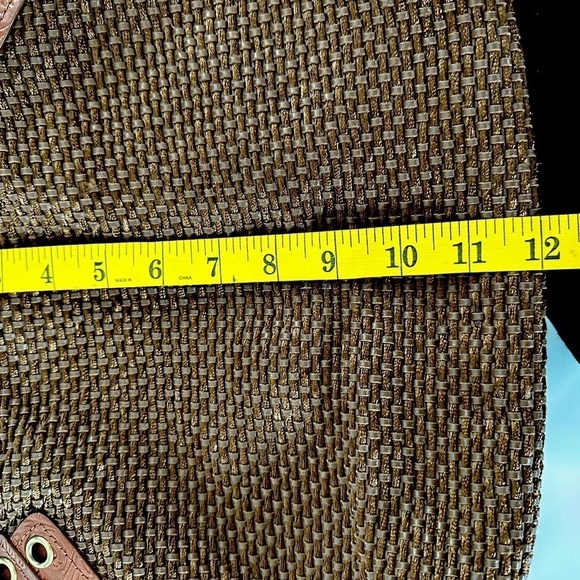 Vintage Cole Haan leather and woven thread Handbag. Brass de… - Picture 10 of 11